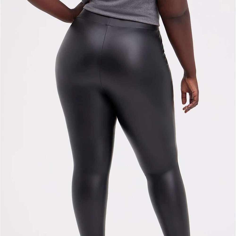 Torrid Faux Leather Black Leggings - Picture 5 of 11